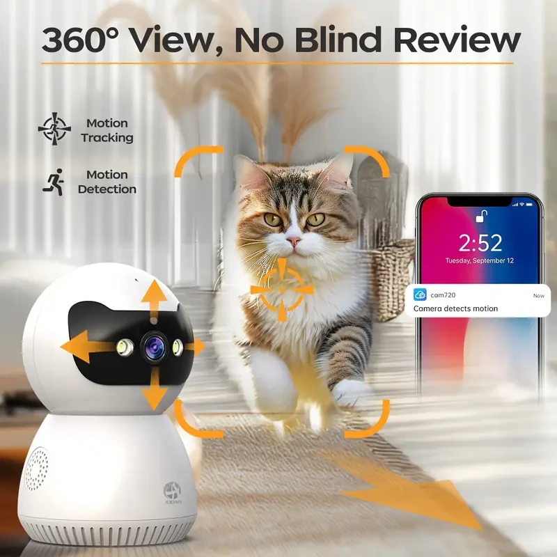 JOOAN 1080P HD Smart Security Camera – PTZ Pan/Tilt/Zoom with Two-Way Audio & Motion Detection