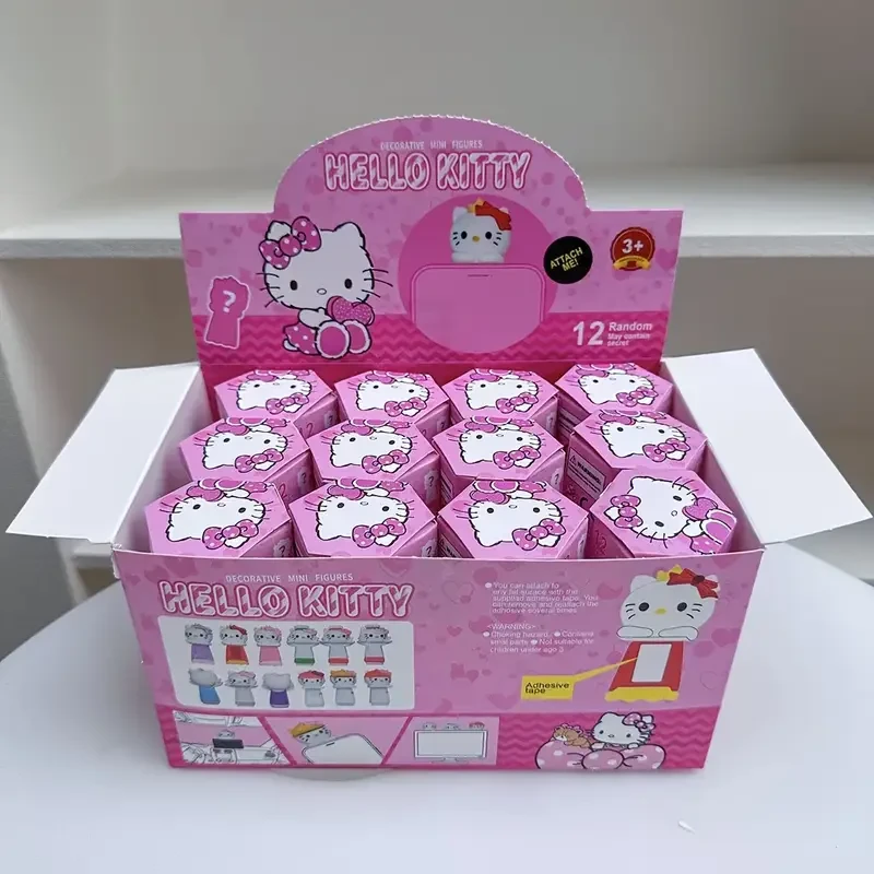 Sanrio Kuromi & Hello Kitty Party Angel Figurine Stickers – 12-Piece Random Collectible Set