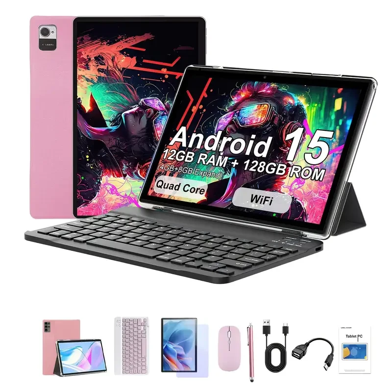 CRELANDER W30 Pro 2-in-1 Android 15 Tablet PC – 12GB RAM, 128GB Storage & 10.1-Inch Display