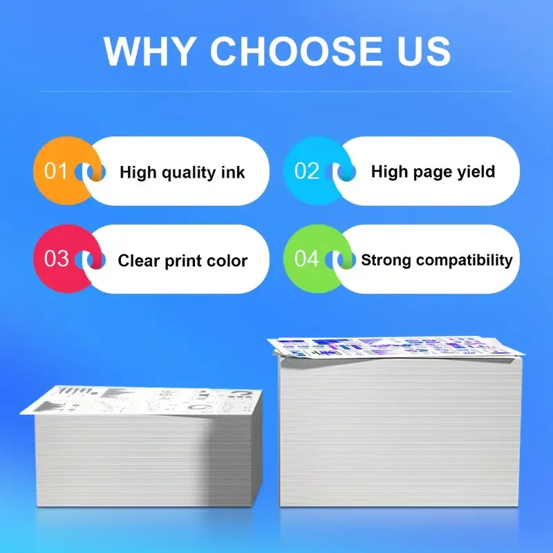 Replacement Ink Cartridges for HP 63XL — Compatible with OfficeJet & DeskJet Printers