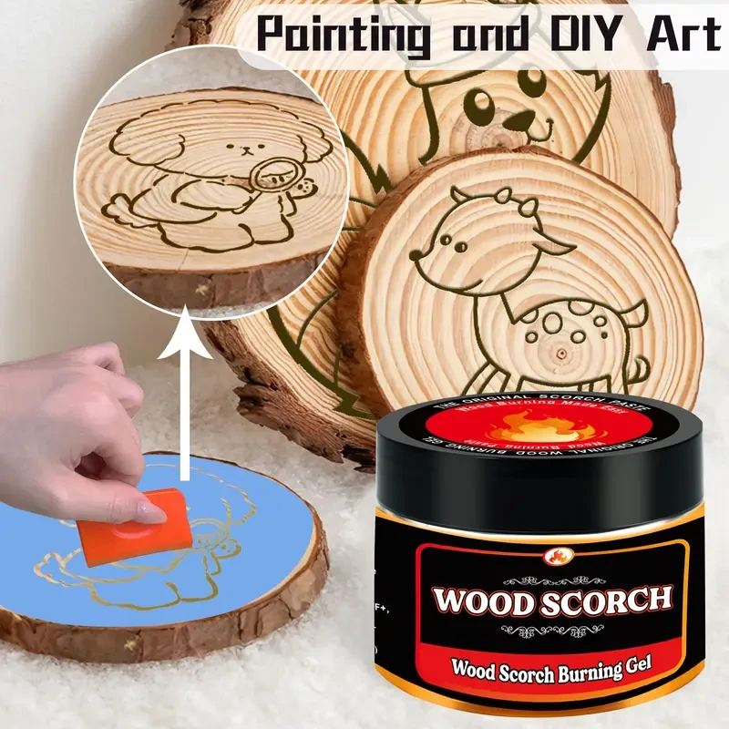 FLYSEA Scorch Burning Gel 4oz (120ml) — Precision Wood-Burning Effects Without a Soldering Iron