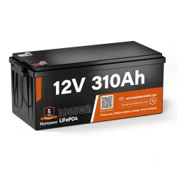 HumSienk 12V 310Ah LiFePO4 Lithium Battery — 100A BMS, Low-Temp Protection
