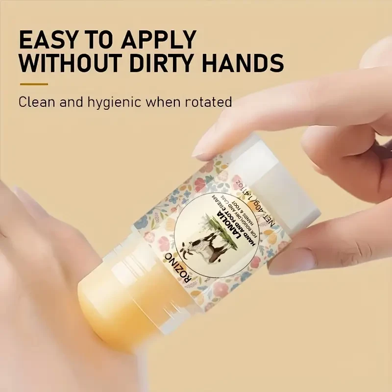 ROZINO Lanolin Foot Cream Sticks (3-Pack) — Dry, Cracked Skin Rescue