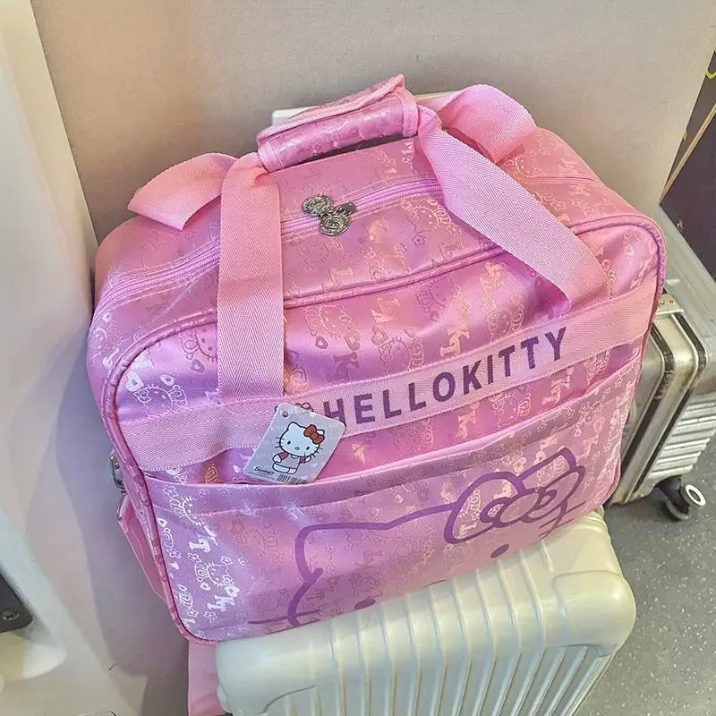 Sanrio Hello Kitty Large-Capacity Travel Luggage Bag — Oxford Cloth, Pink