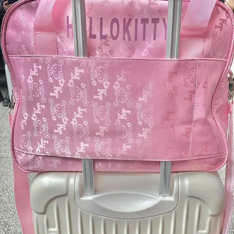 Sanrio Hello Kitty Large-Capacity Travel Luggage Bag — Oxford Cloth, Pink