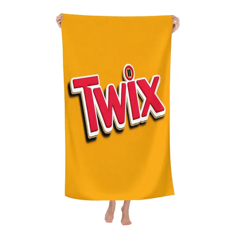Twix Chocolate Logo Quick-Dry Travel Towel — Microfibre with Drawstring Storage Bag