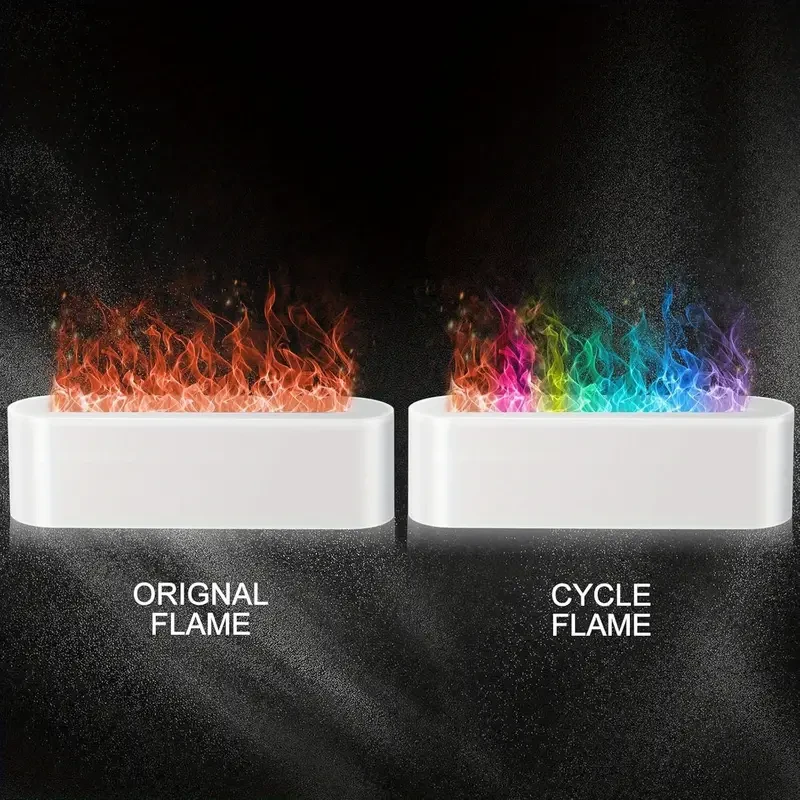 HEEYCEM Flame Aroma Diffuser & Humidifier — 150 ml, 7-Colour “Flame” Light, USB