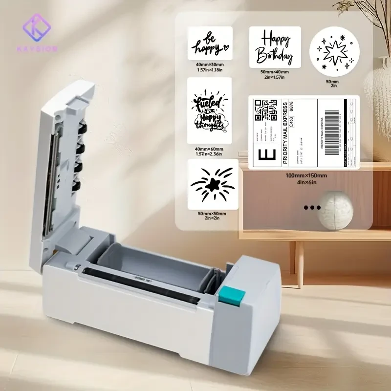 KAYSION SK45 Desktop Label Printer — 4" x 15.24 cm Thermal, Wireless, Home & Business Ready