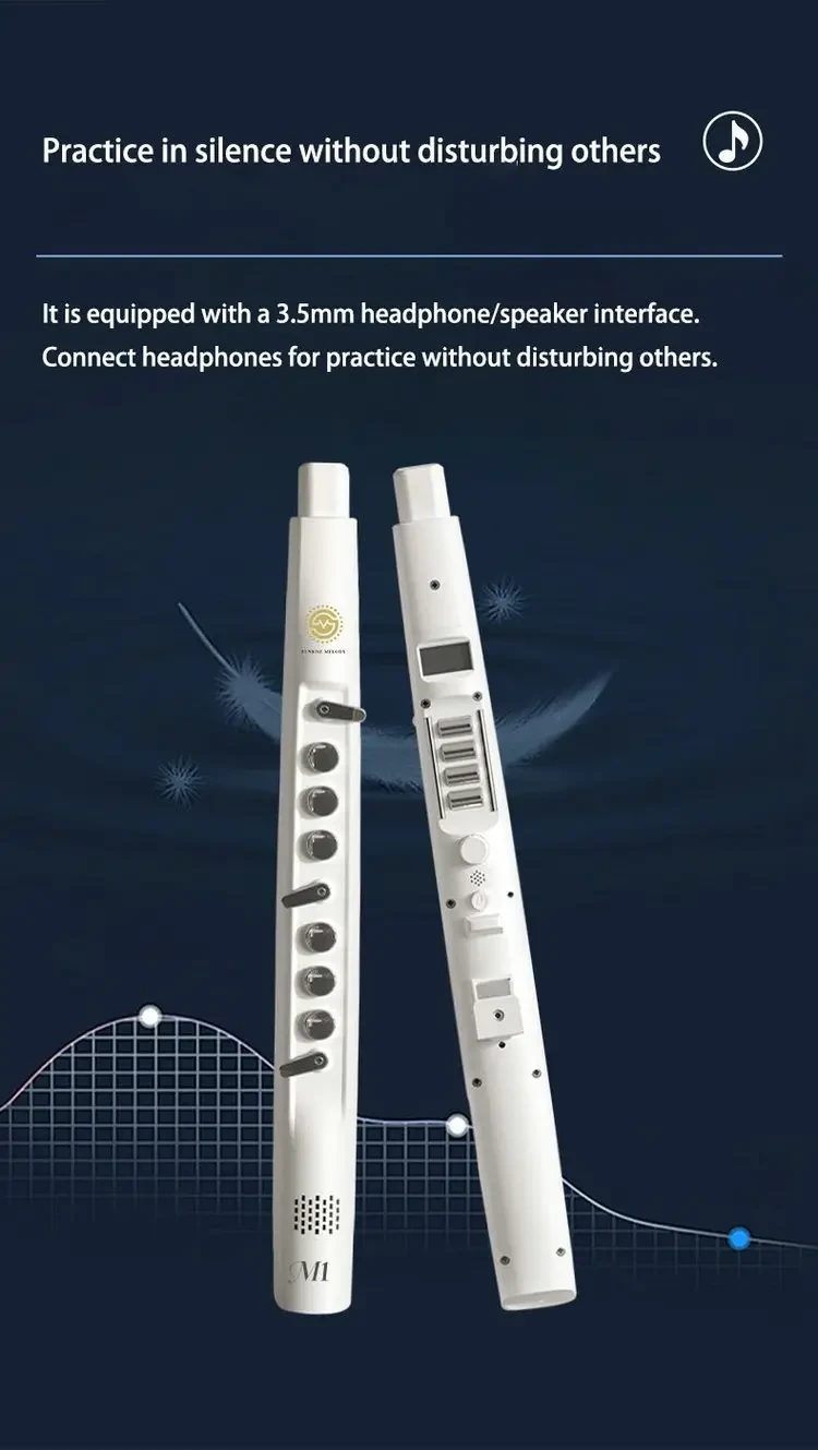 SUNRISE MELODY M1 EWI — Portable Digital Wind Instrument (26 Timbres, 5 Octaves, USB-C Rechargeable)