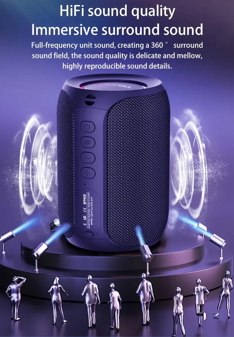 ZEALOT S32 Pro Portable Wireless Speaker — Dual Pairing, 12-Hour Battery, USB-C (Charging & AUX Cables Included)