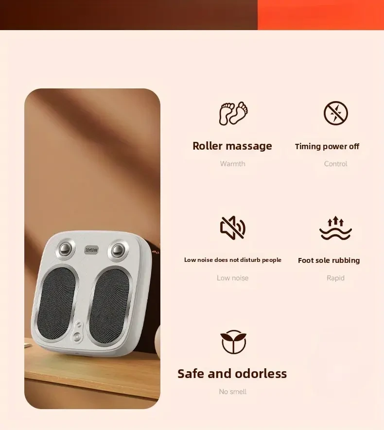 NIJ Automated Foot Massager — Kneading • Heat • Vibration | USB-C Rechargeable (2500mAh)