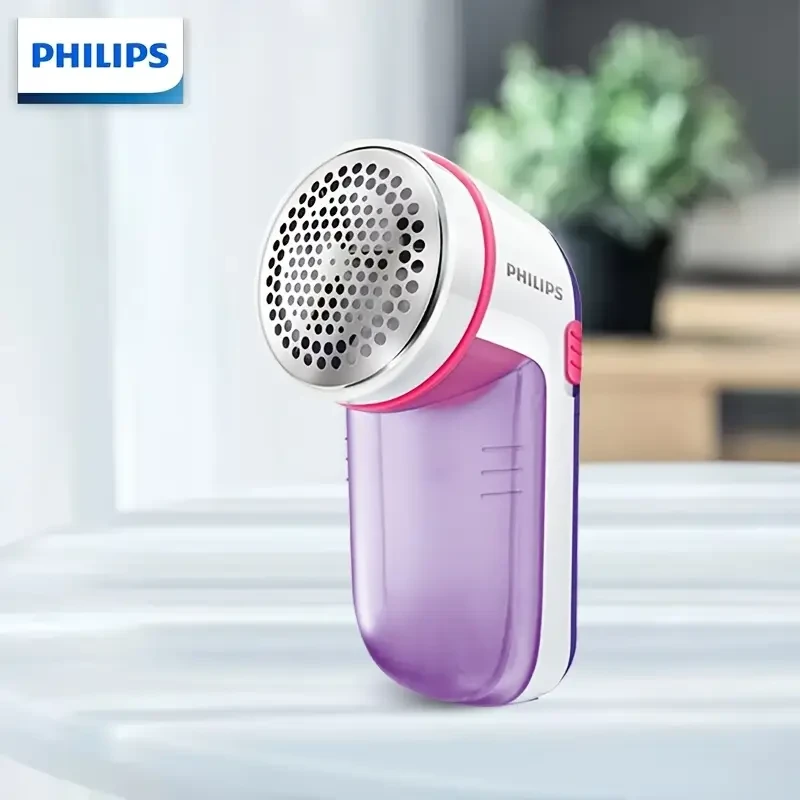 Philips Fabric Lint Remover — 8,800 RPM, Large Blade Surface, 3-Size Filter, Easy-Empty Container (Battery Powered)