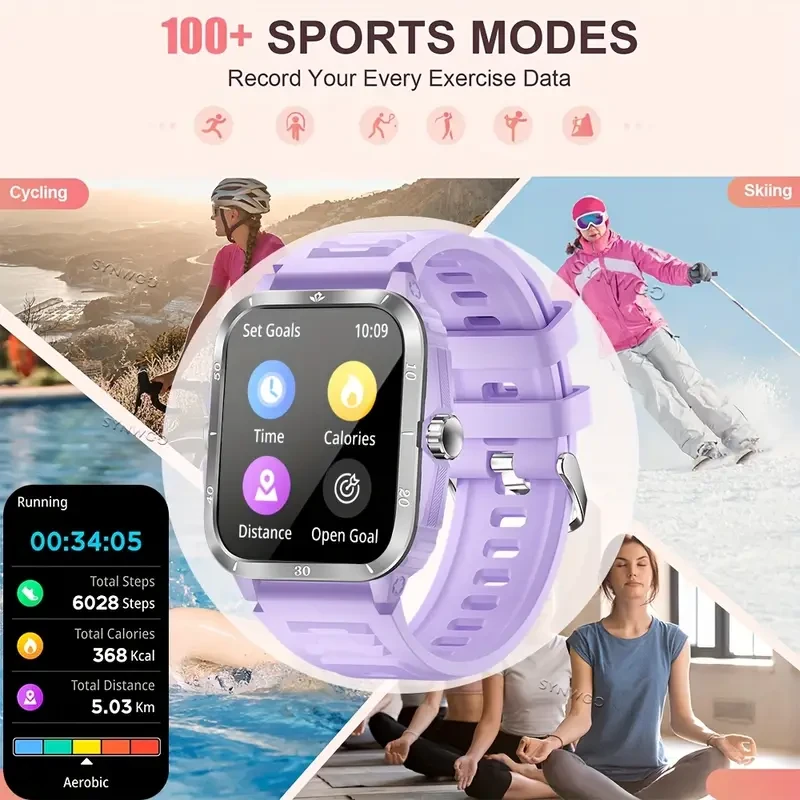 Synwoo Smart Watch — 1.96" Call-Ready Fitness Watch (Wireless 5.3, IPX8, 430 mAh, iPhone & Android)