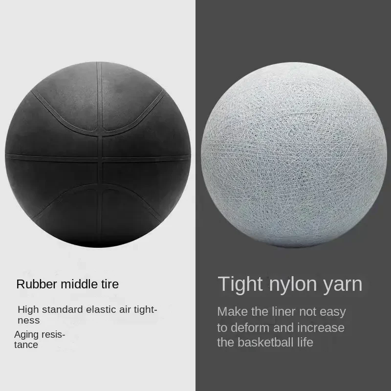 HOMEFISH Luminous Basketball — PU Soft Leather, Outdoor Non-Slip & Wear-Resistant Design