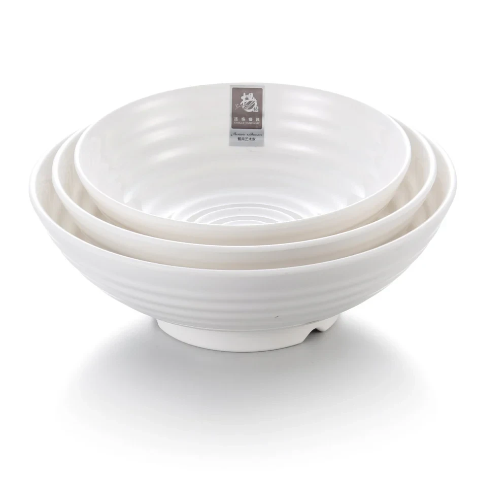 Melamine Open Large Flared Bowl White 7.5"