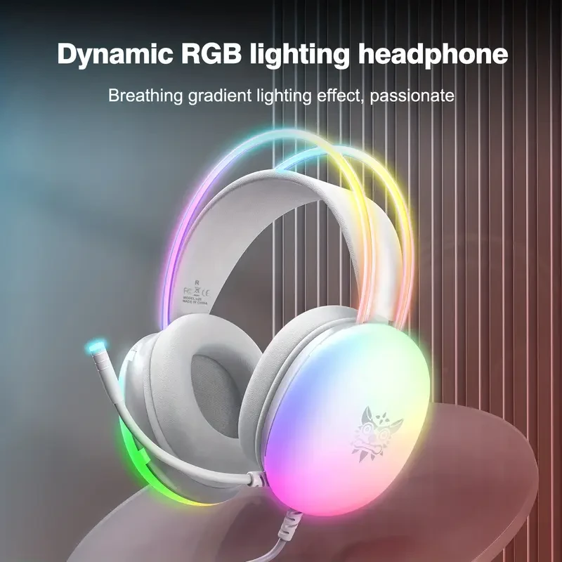 ONIKUMA X25 Gaming Headset — RGB LED, 7.1 Surround Sound, Noise-Cancelling Mic (USB Wired)