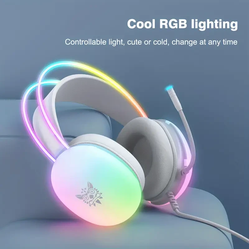 ONIKUMA X25 Gaming Headset — RGB LED, 7.1 Surround Sound, Noise-Cancelling Mic (USB Wired)