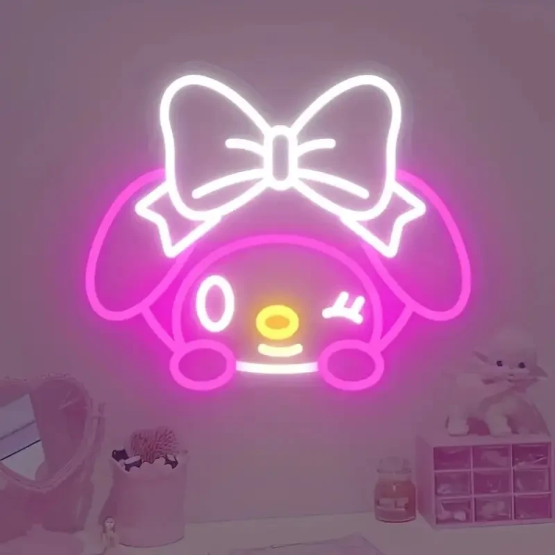 For My Melody Neon Wall Light — USB-Powered Pink Bow LED Lamp (Sanrio) Sweet, glowing charm for any NZ bedroom