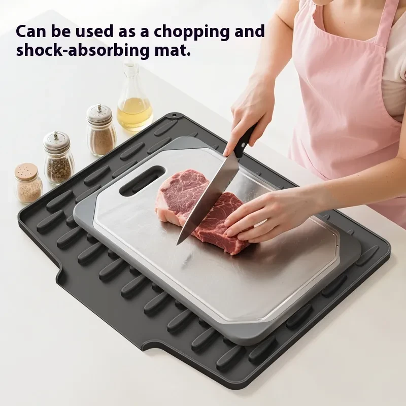 Sloped Silicone Draining Mat – Heat-Proof & Non-Slip