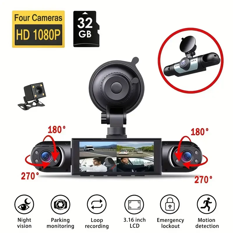 4-Channel 360° In-Vehicle Camera System