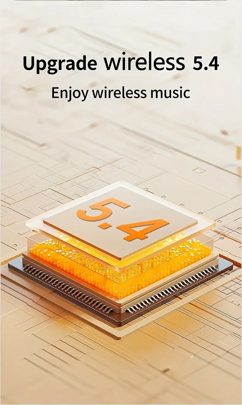 aigo 5.4 Wireless Headphones — TWS In-Ear, Sport-Ready, Clear Calls, LED Power Display