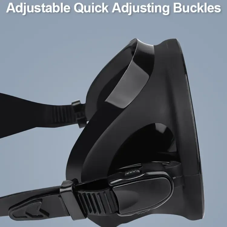 QINGSONG Classic Round Snorkel Mask — Frameless, Wide View, Soft Silicone