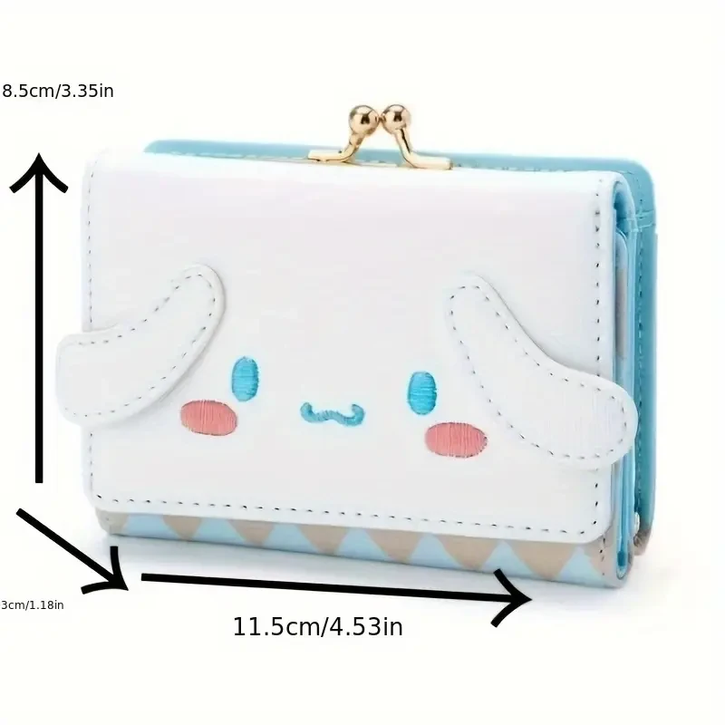 Sanrio for Cinnamoroll Coin Purse for Women – Cute Dumpling-Shaped Wallet with Zipper Closure