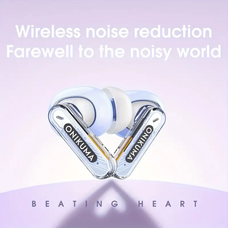 ONIKUMA Wireless Noise-Canceling In-Ear Headphones – Powerful Sound, Long Battery Life & Comfort for Gaming and Sports