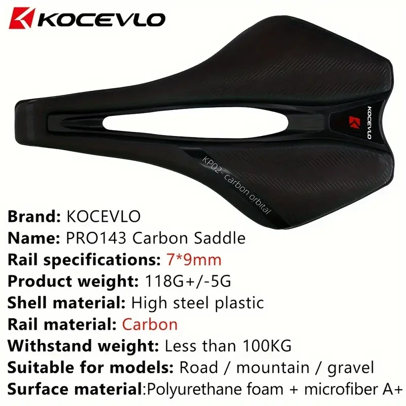KOCEVLO Bicycle Saddle – Lightweight Carbon Comfort for Smooth, Stable Rides