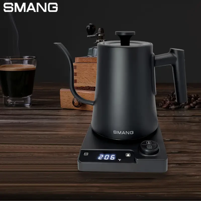 Smang Gooseneck Electric Kettle – Precise Temperature Control & Elegant Brewing Design