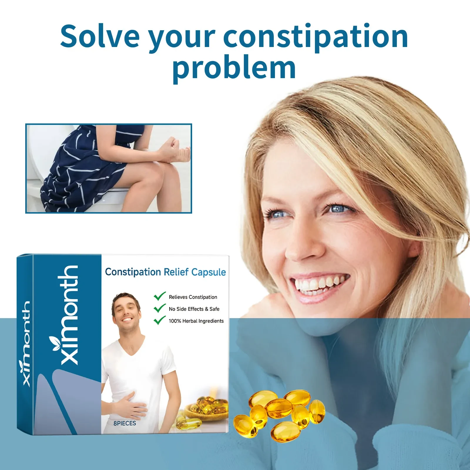 Body Care Relief Capsules Relieve Bowel Movements