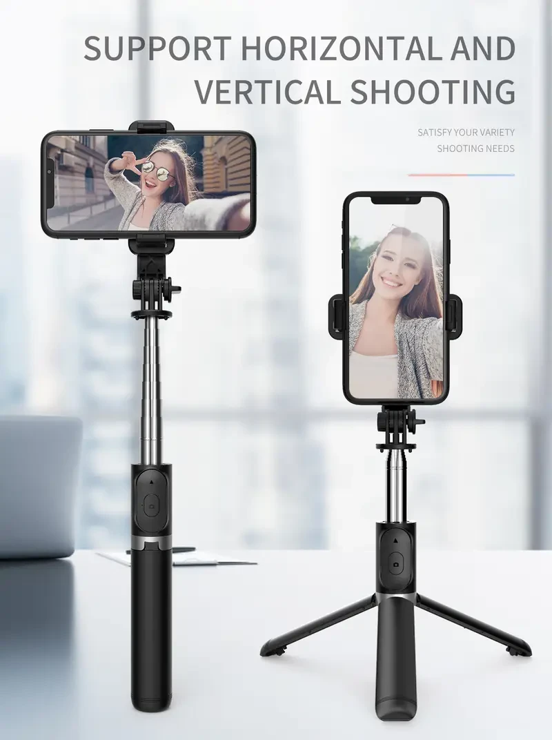 TOKQI 40" Cell Phone Selfie Stick Tripod – 3-in-1 Extendable Stand with Wireless Remote & 360° Rotation