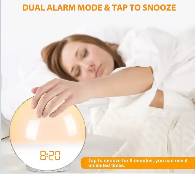 HALO LIGHT Sunrise Wake-Up Alarm Clock – Gentle, Modern & Smart