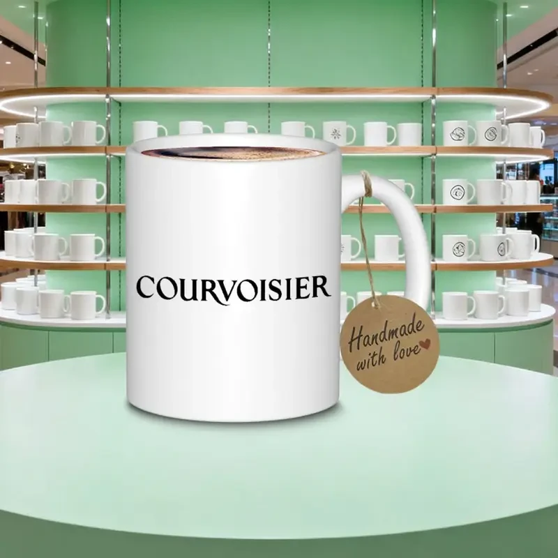 Courvoisier Logo Ceramic Coffee Mug – Classic, Elegant & Officially Branded