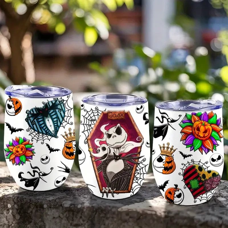 Nightmare Before Christmas Jack Skellington & Sally Stainless Steel Travel Mug – Iconic, Insulated & Collectible