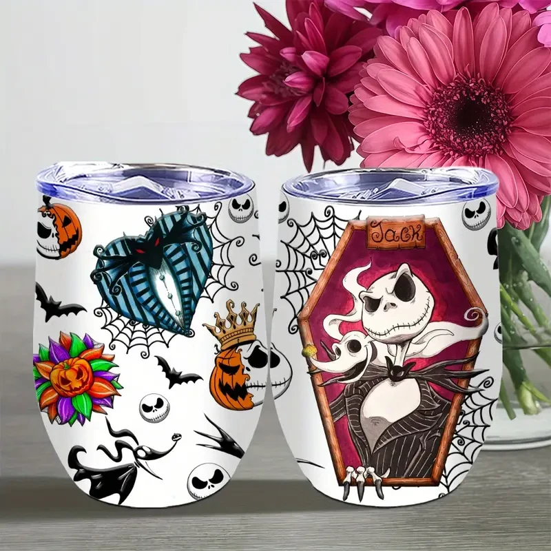 Nightmare Before Christmas Jack Skellington & Sally Stainless Steel Travel Mug – Iconic, Insulated & Collectible