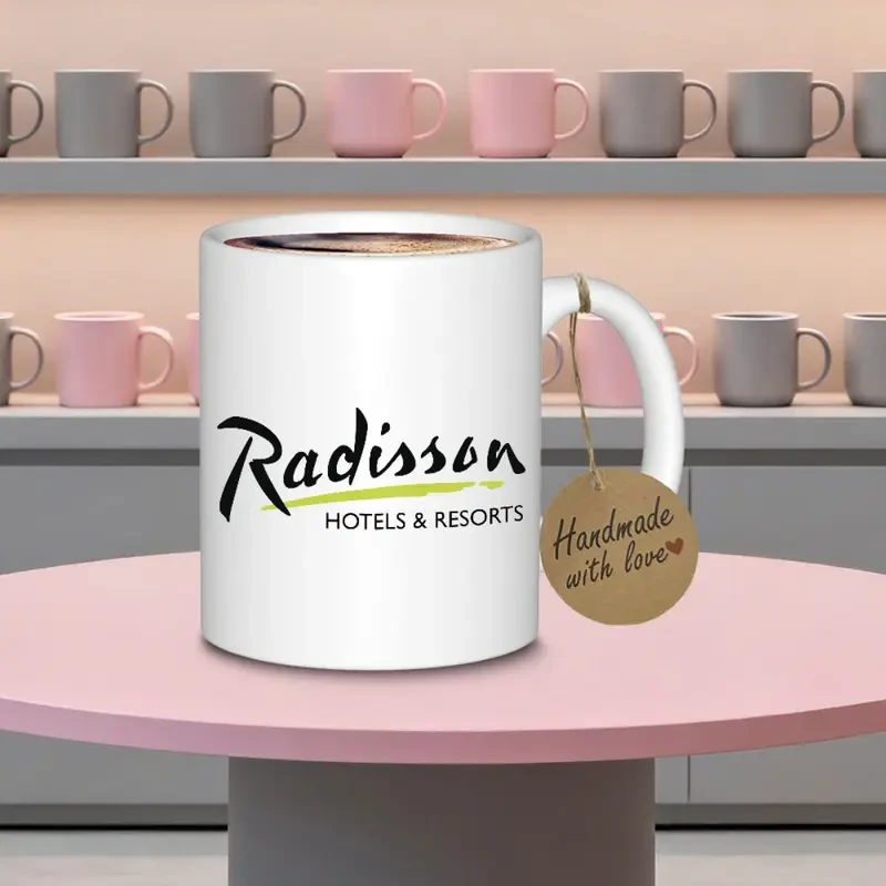 Radisson Hotels Logo Ceramic Coffee Mug – Elegant, Durable & Officially Branded