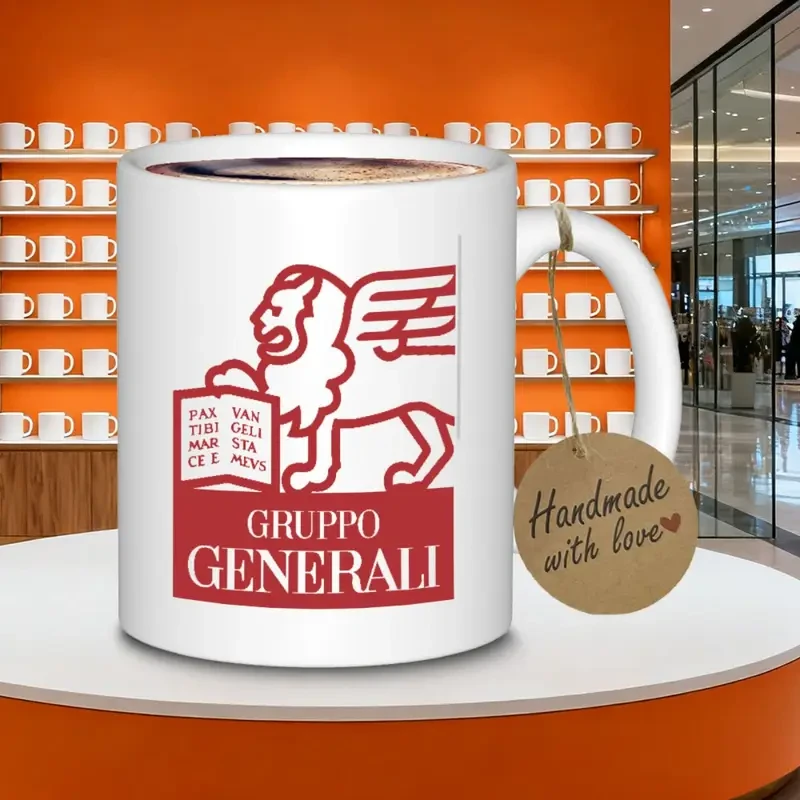 Gruppo Generali Logo Ceramic Coffee Mug – Classic, Durable & Officially Branded
