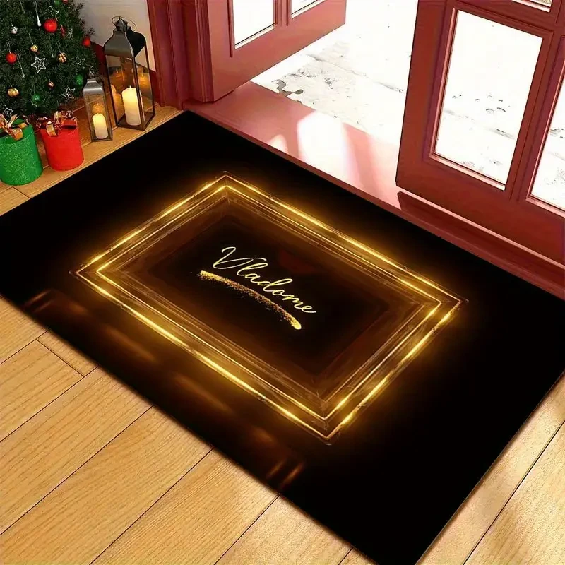 Luxury Flannel Mat with Golden “Madame” Design – Elegant, Soft & Durable