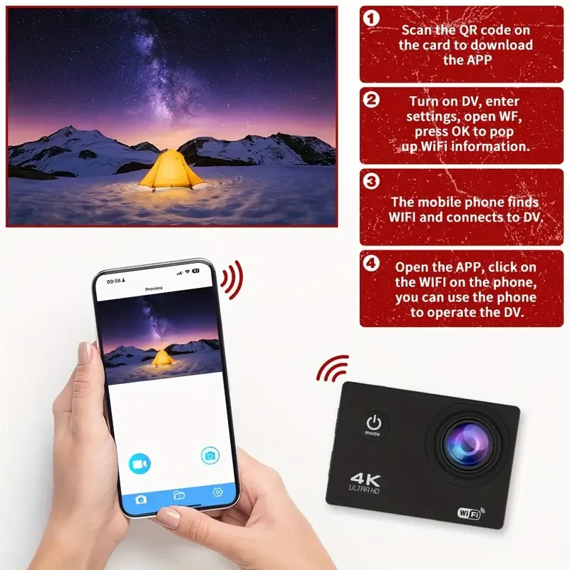 OURLIFE 4K HD Action Camera – Powerful, Compact & Adventure-Ready