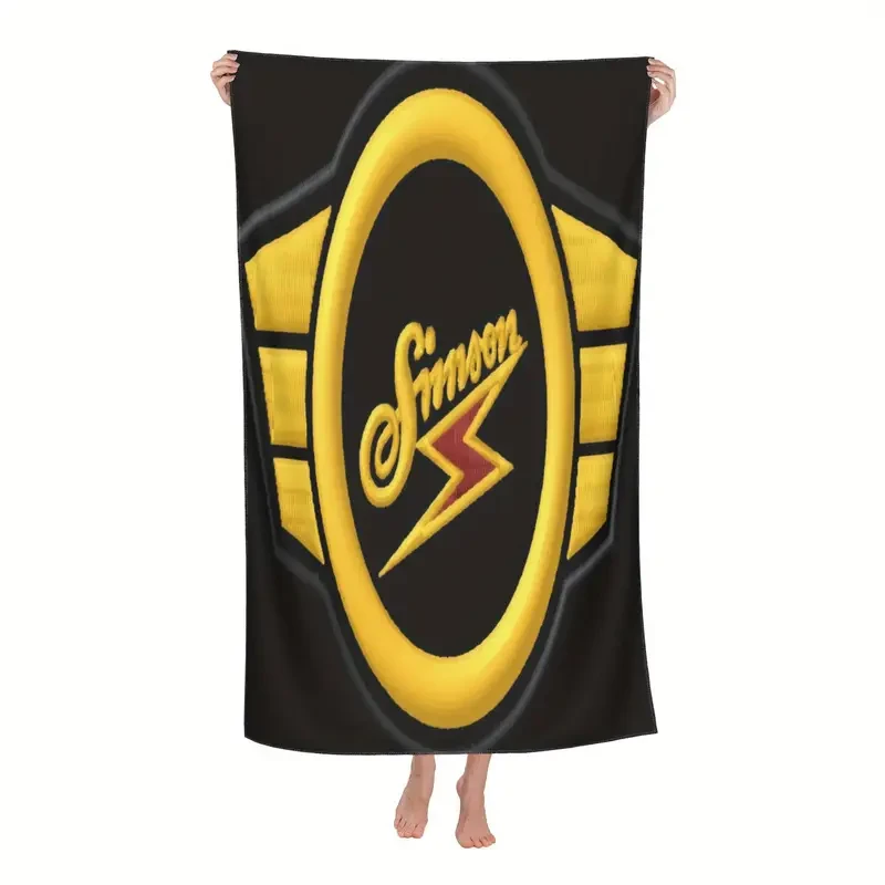 Simson Emblem Quick-Dry Beach & Gym Towel – Bold, Premium & Ultra-Soft