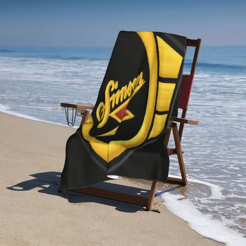 Simson Emblem Quick-Dry Beach & Gym Towel – Bold, Premium & Ultra-Soft