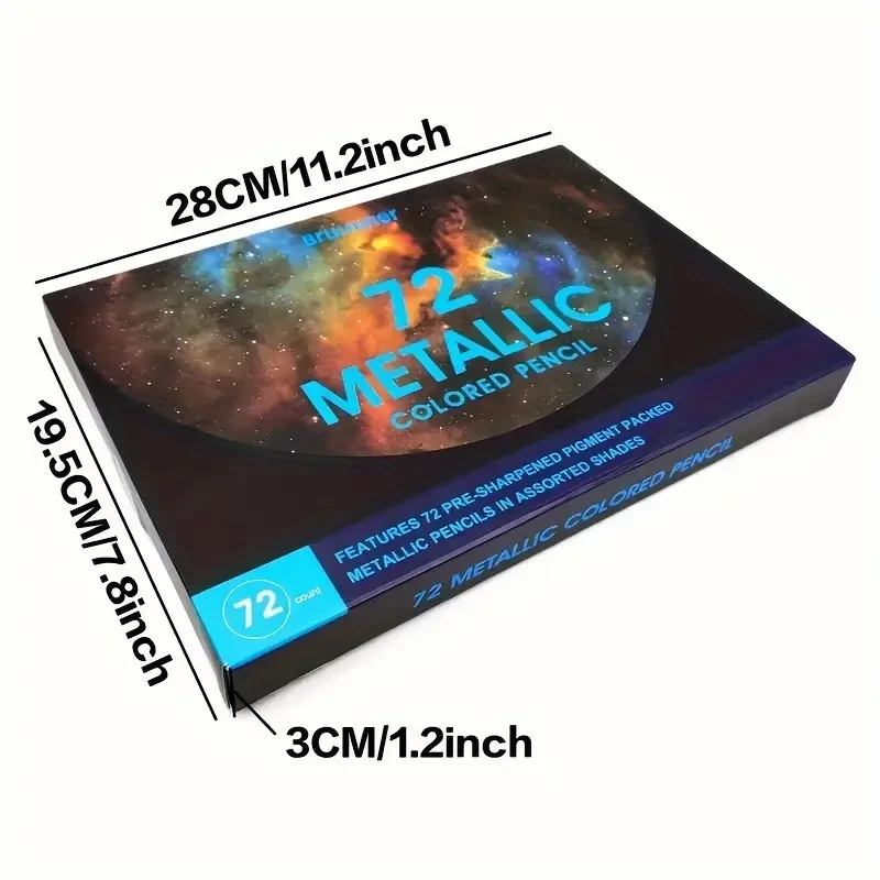 Brutfuner 72-Color Metallic Pencil Set – Vibrant, Smooth & Artistic