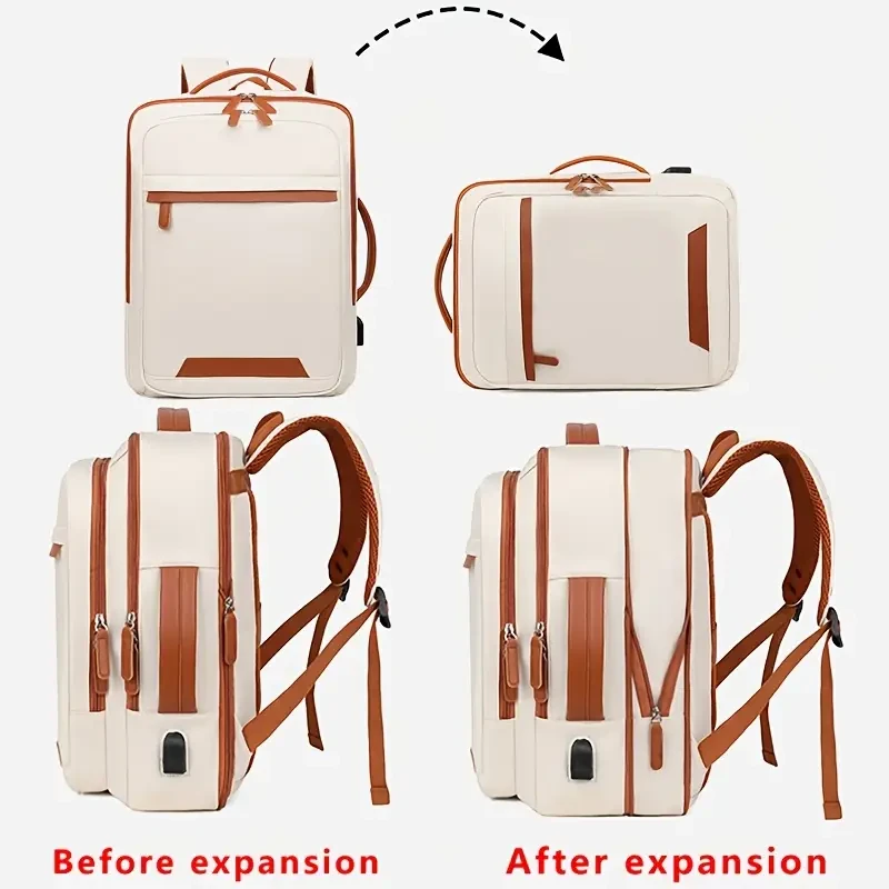 OGEHUAFEE Expandable Laptop Backpack – Modern, Durable & Space-Inspired