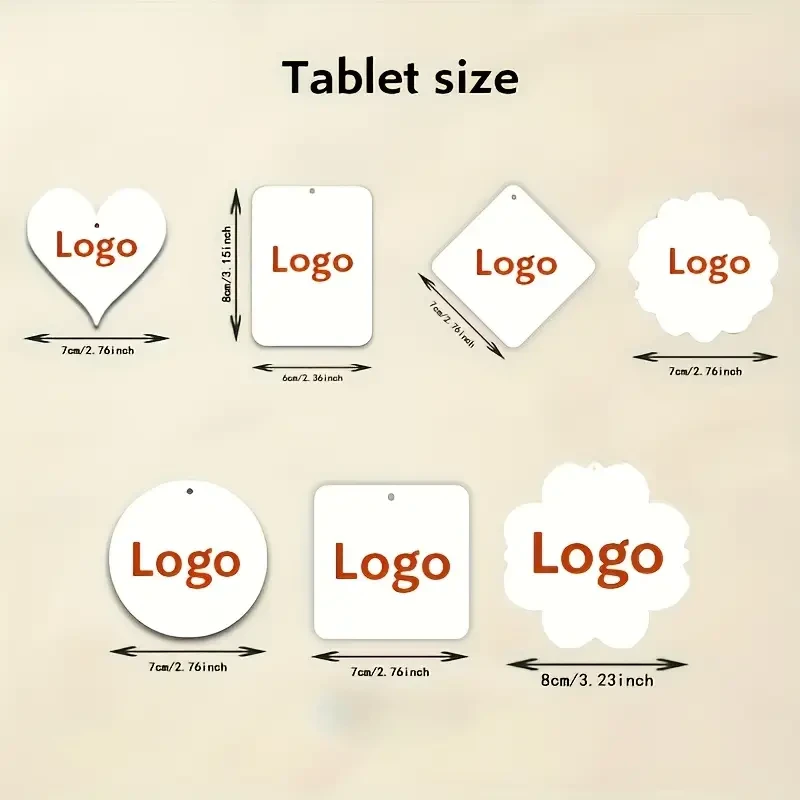 50pcs Custom Car Air Freshener Pendant Set – Personalized, Stylish & Refreshing