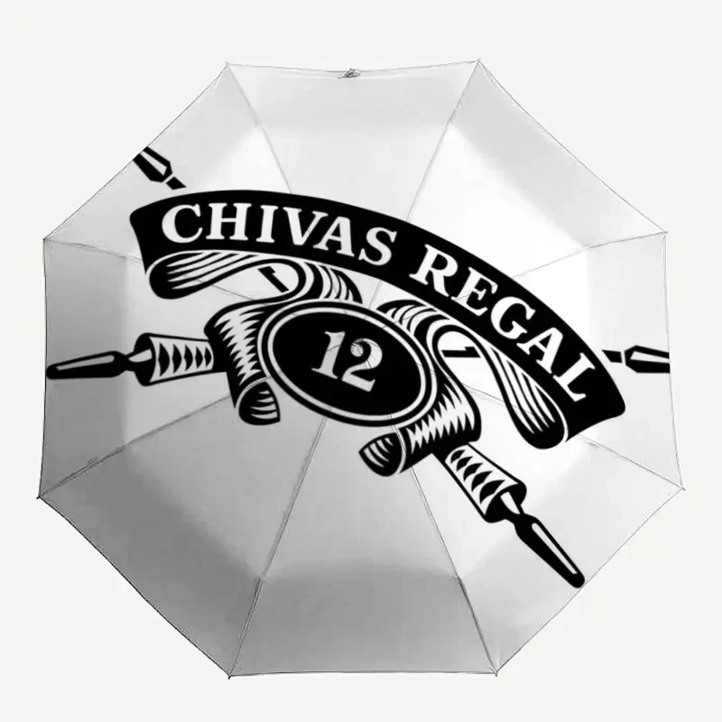 1pc Chivas Regal Logo Automatic Umbrella – Compact, Stylish, and Reliable Travel Umbrella