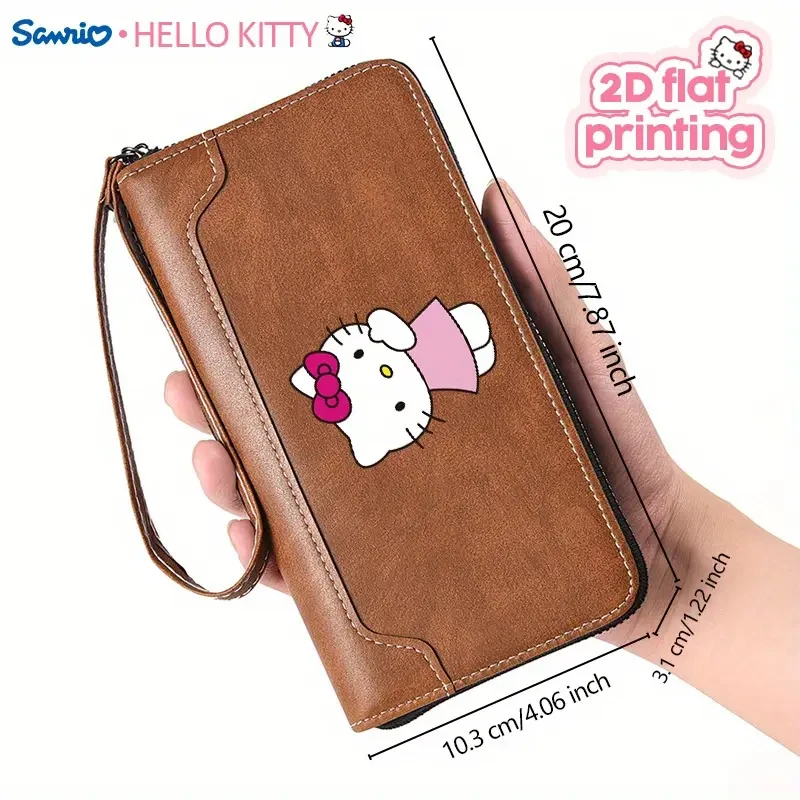 Sanrio Hello Kitty Men's Vintage Wallet – Retro, Professional Zipper Wallet with Credit Card Slots