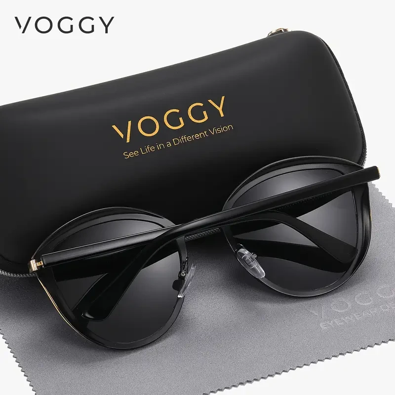 VOGGY Retro Butterfly Polarized Fashion Glasses – Stylish Metal Frame Sunglasses for Men & Women
