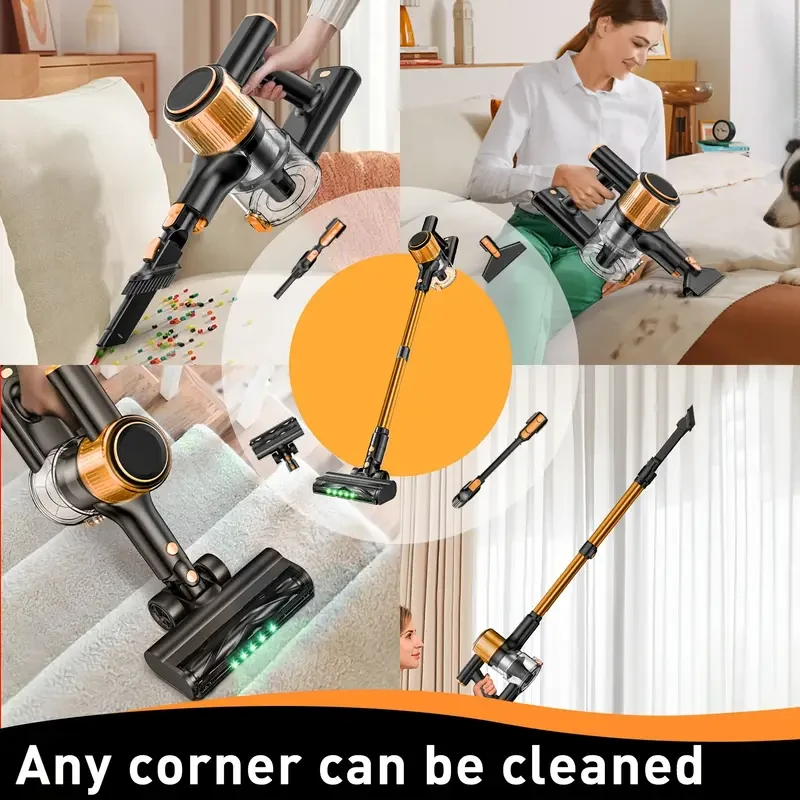 SUXIANGVAC Cordless Vacuum Cleaner – Lightweight, Powerful Suction for Home, Hardwood Floors, and Pet Hair