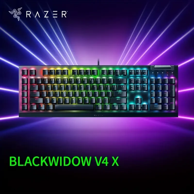 RAZER BlackWidow Spider V4 X Gaming Keyboard – RGB Backlit with Razer Chroma Sync